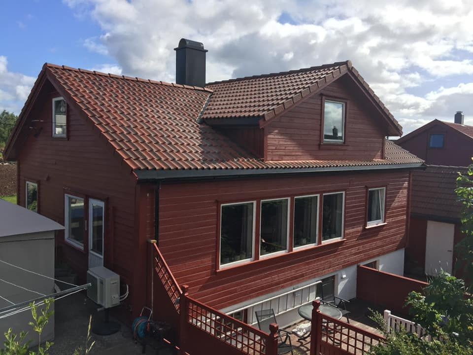 Rødt hus med rødt